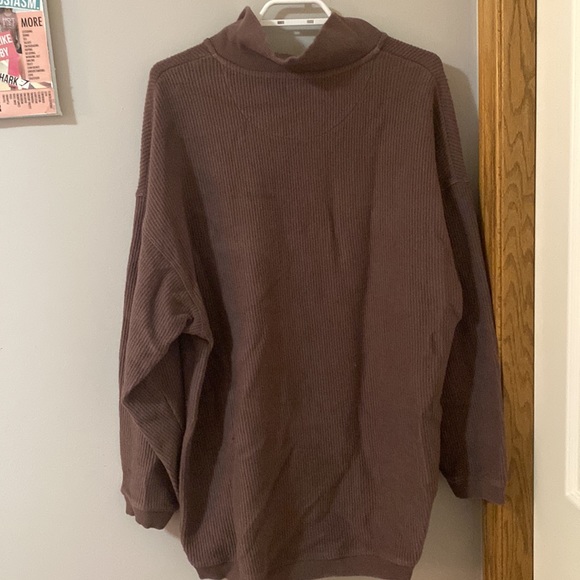 Ribbed 3/4 zip hoodie - Picture 4 of 4